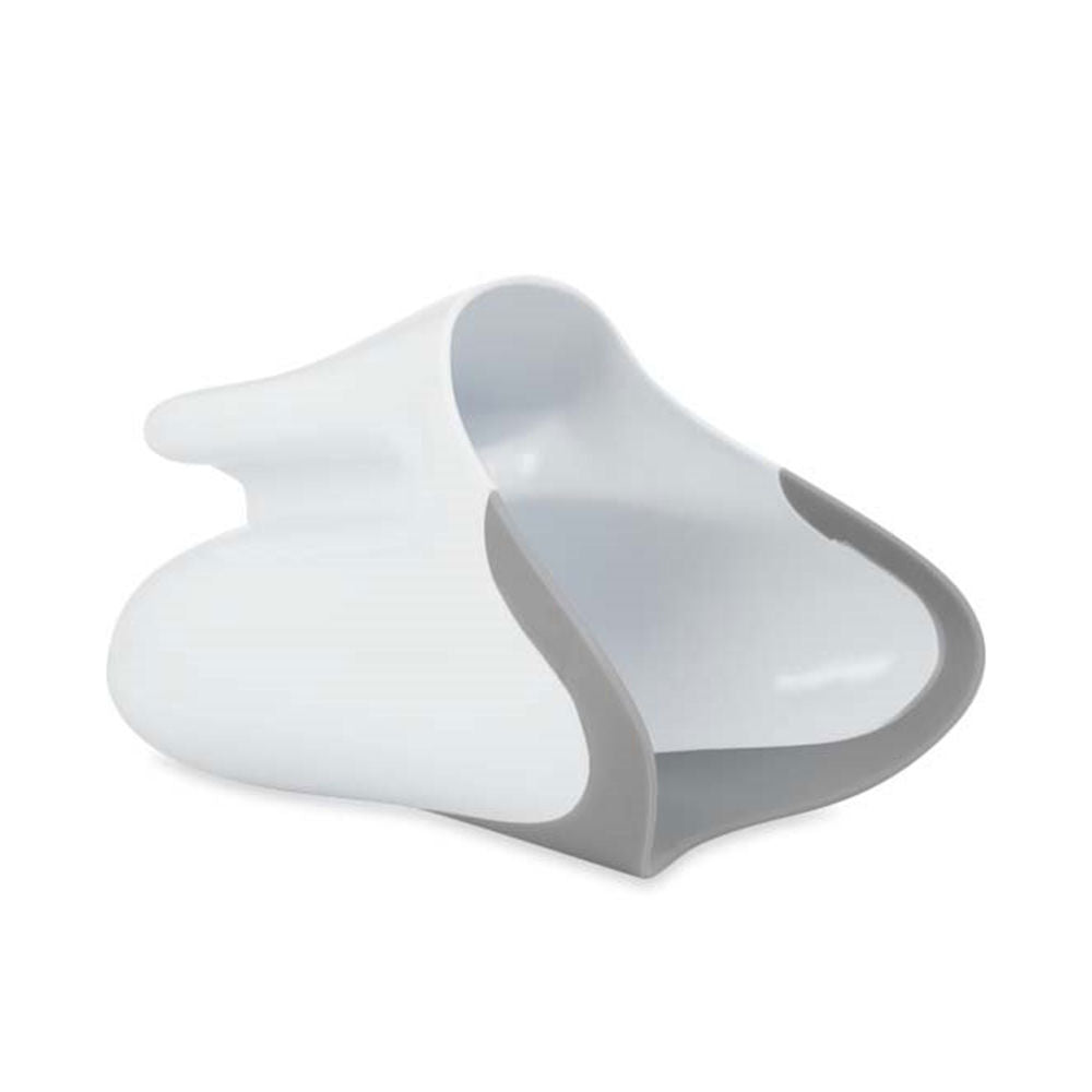 White Nûby rinsing bucket with soft contoured rim and handle for hair rinsing