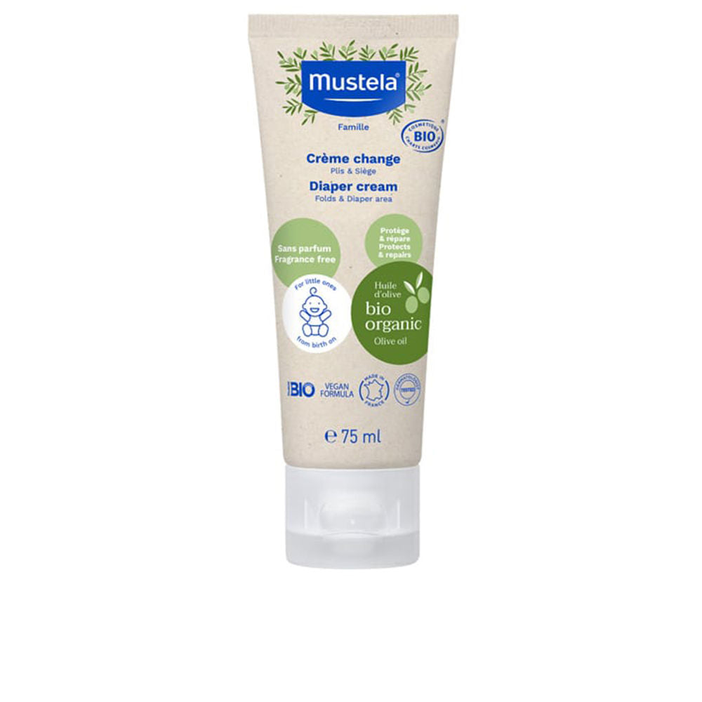 Tube of fragrance-free Mustela baby cream for sensitive and newborn skin