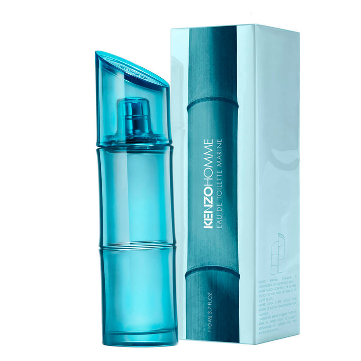 Translucent blue-green 110 ml Eau de Toilette bottle; marine, woody notes
