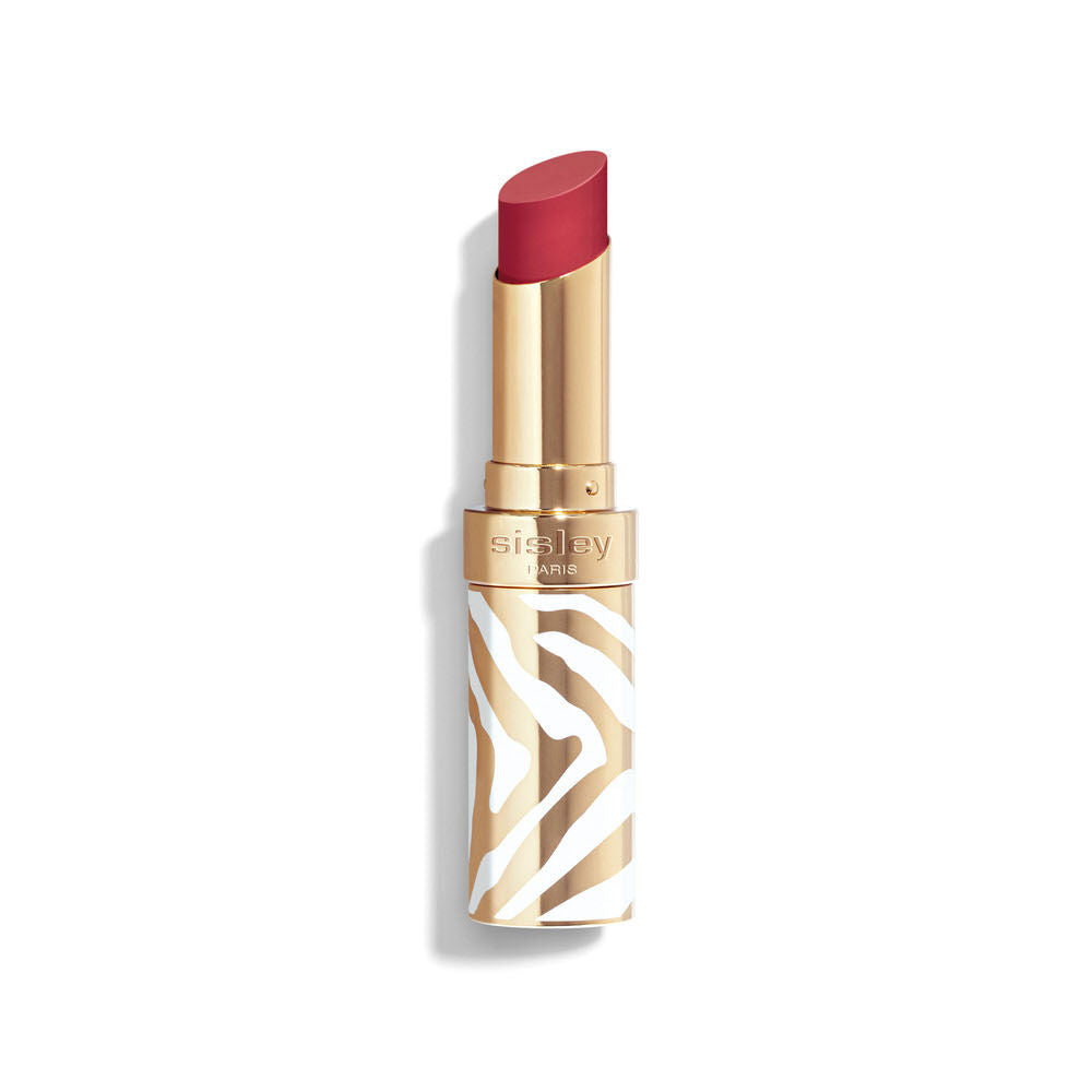Refillable glossy lip colour stick in sheer peony, 3 g, striped jewel case