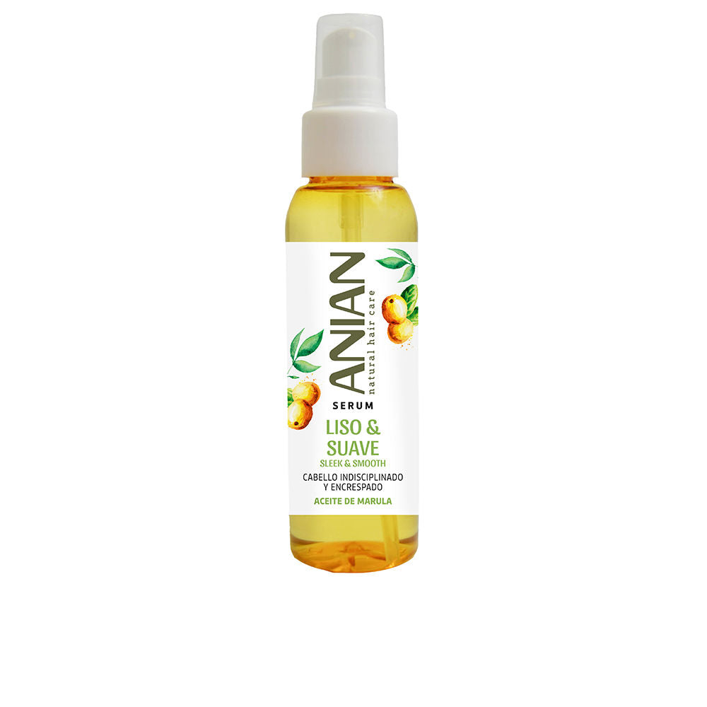 100 ml clear pump serum bottle with gold oil, smoothing hair shine