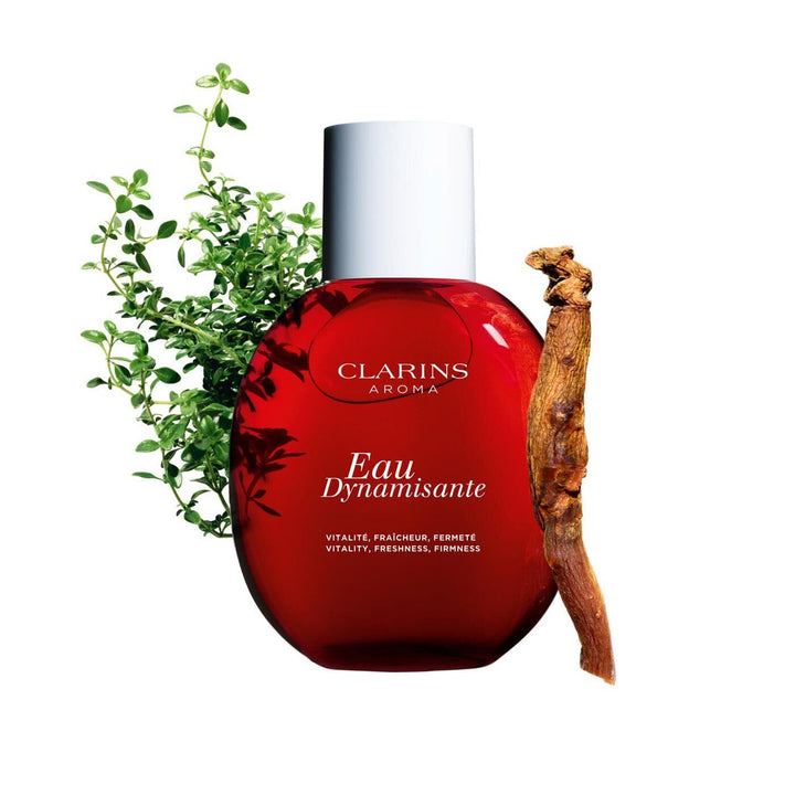 Red reusable bottle of aromatic ginseng and thyme treatment water, 50 ml spray, Unisex