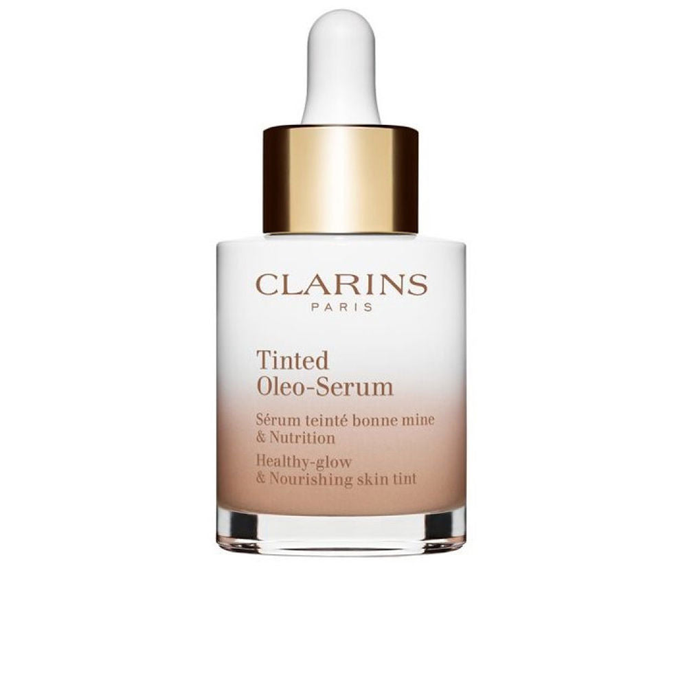 30 ml tinted oil‑serum bottle with light beige tint, Unisex skin tint
