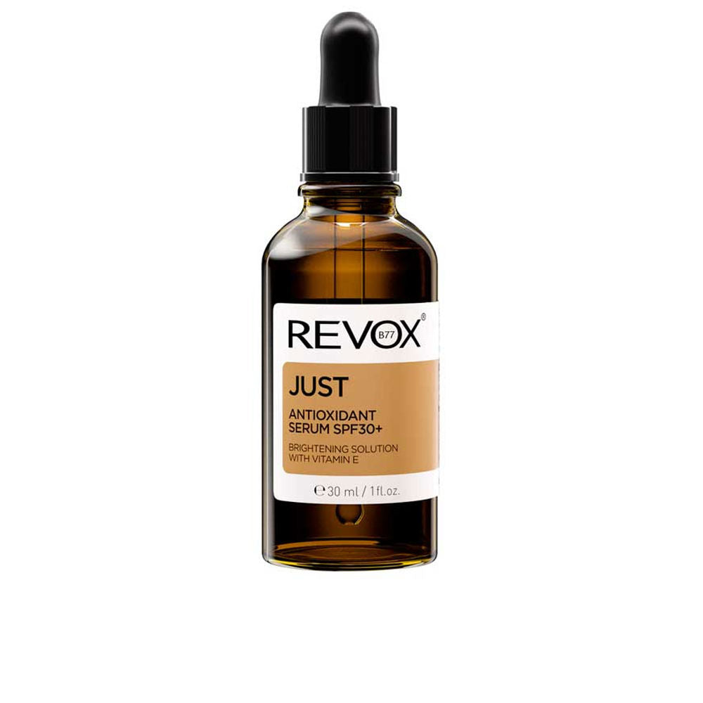 30 ml pump bottle of lightweight antioxidant SPF30 serum for face and neck
