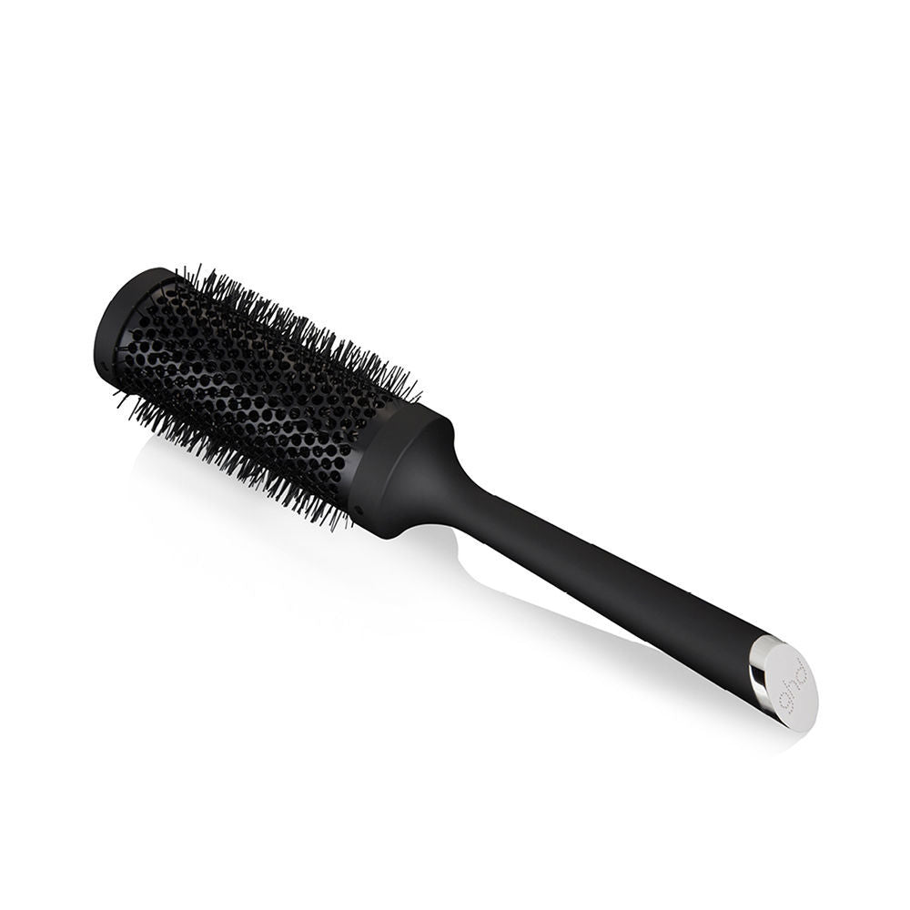 Radial ceramic blow-dry brush with vented barrel and ergonomic handle, Unisex styling tool