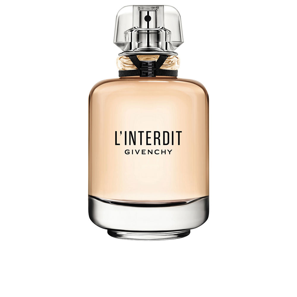 Heavy glass perfume bottle with black ribbon, floral-woody Eau de Parfum for Women