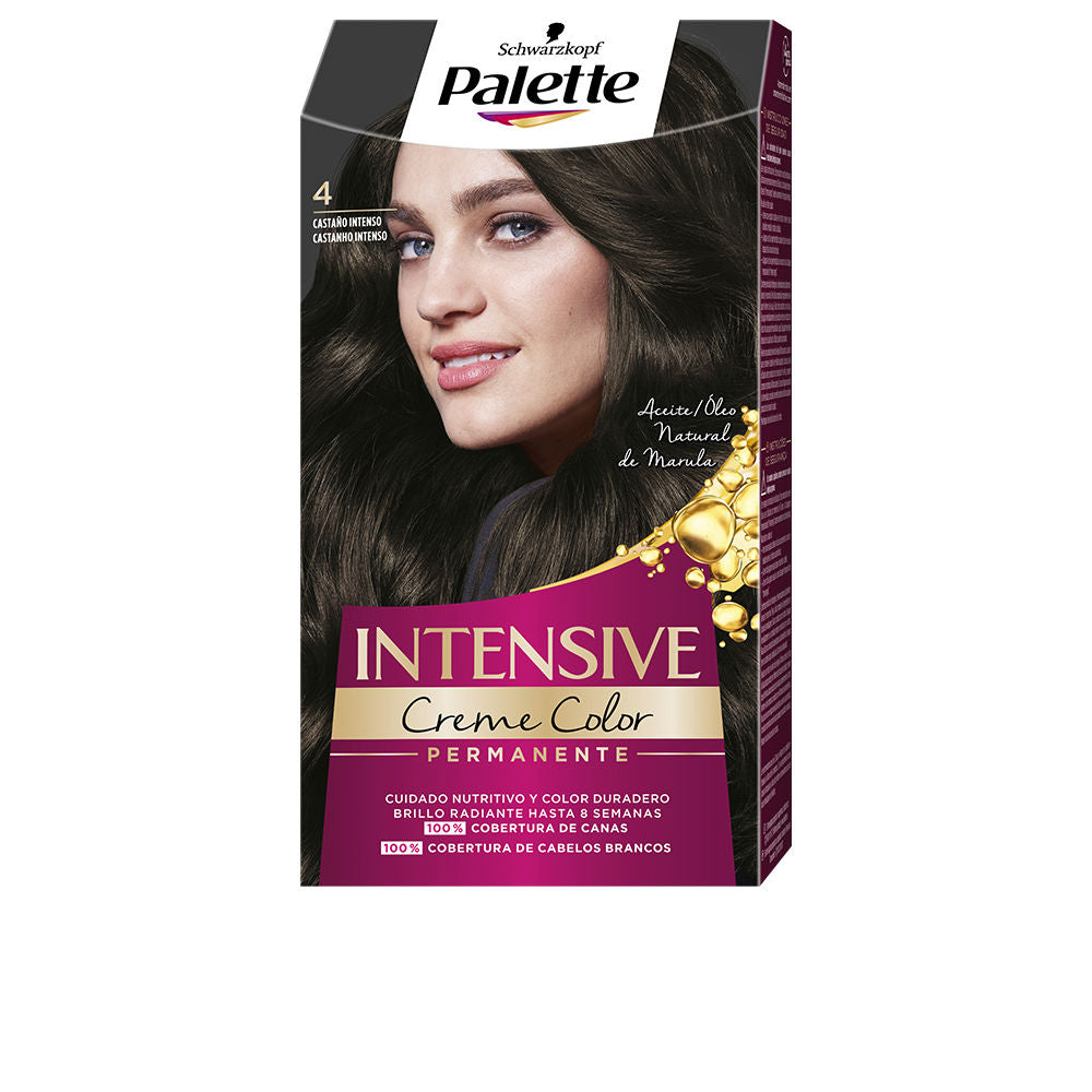 Tube and developer pack for 4 Castaño intense permanent hair colour