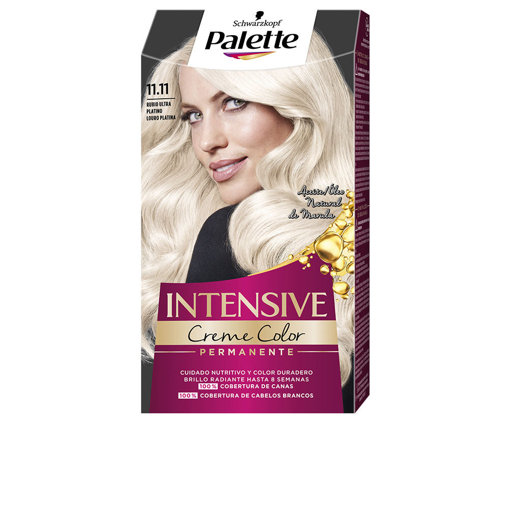 Tube of ultra-platinum cream hair colour, oil-enriched permanent tint for Women