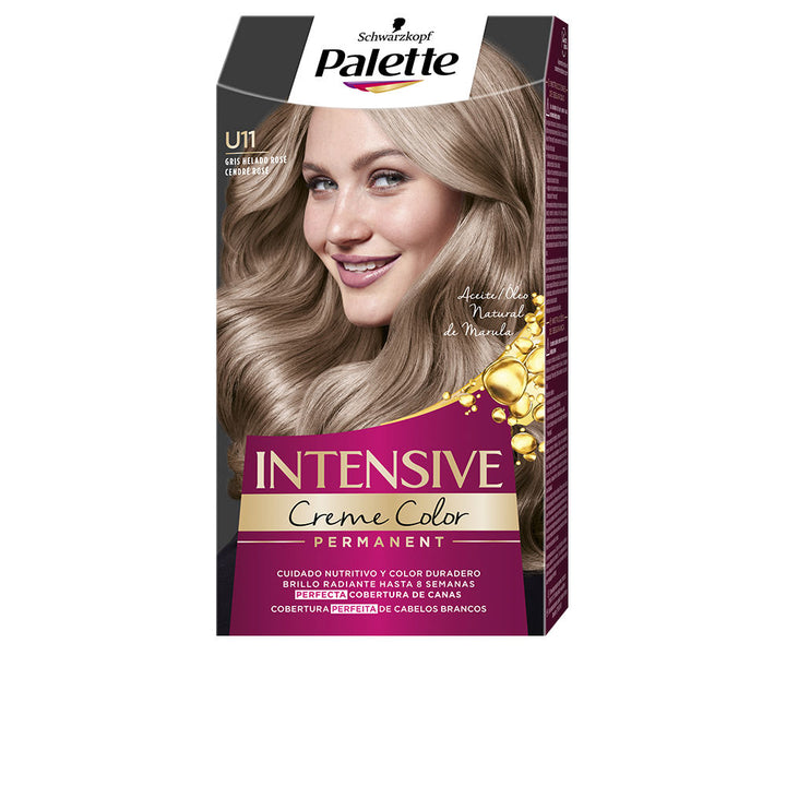 Tube of ice rose grey permanent hair colour cream, Marula oil enrichment