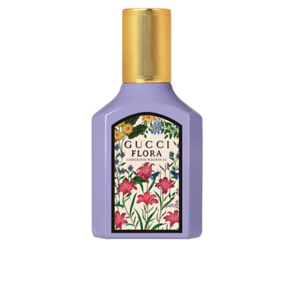 Clear flacon of magnolia floral eau de parfum, 100 ml, minimalist bottle