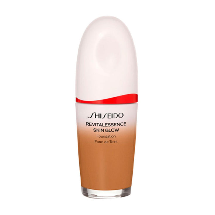 30 ml pump foundation in shade 420; liquid, dewy finish, Unisex