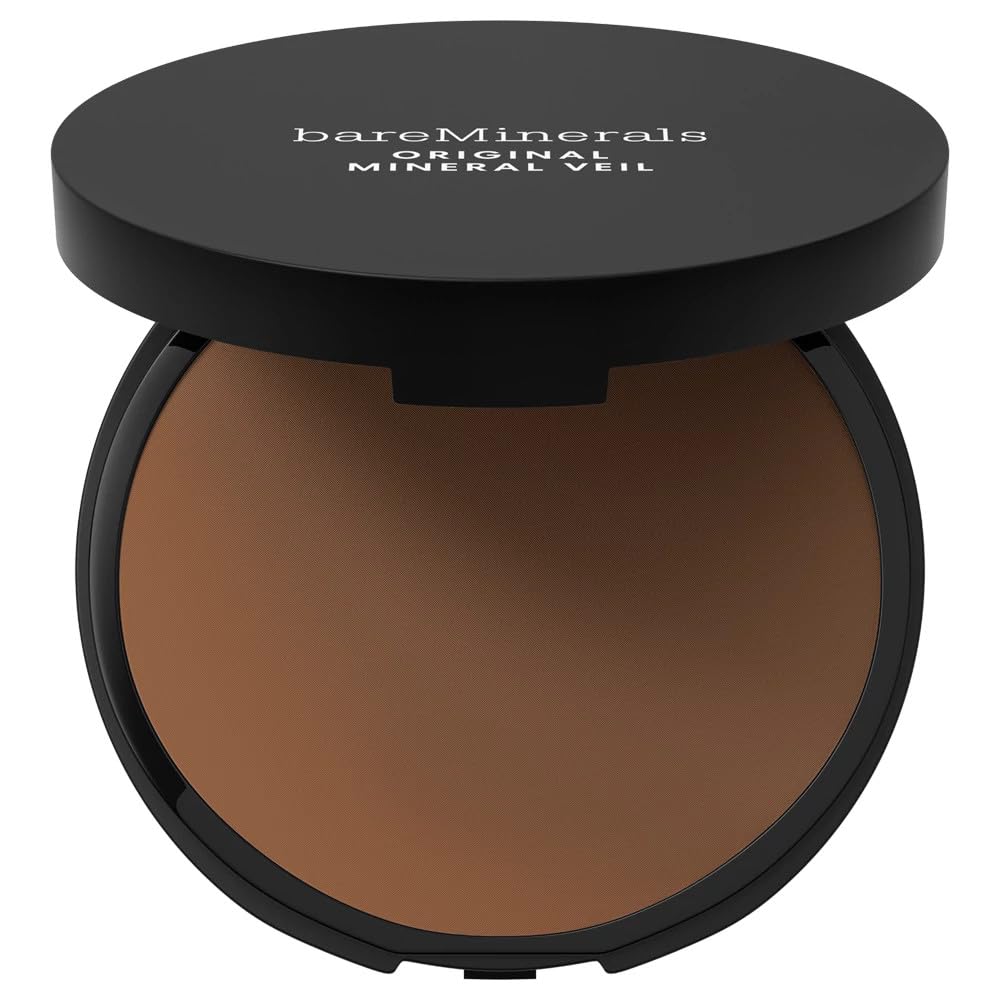 Pressed mineral finishing powder compact with sponge, sheer deep shade, 9 g