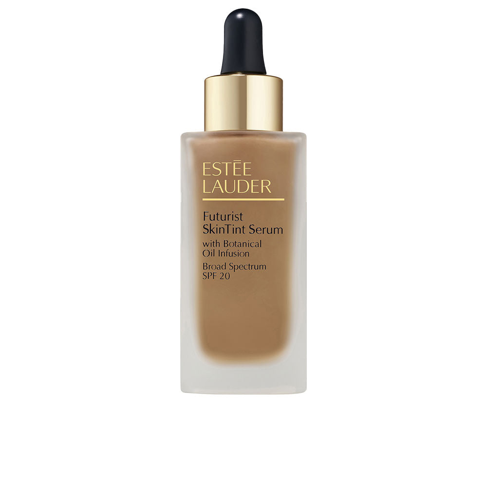 30 ml tinted SPF20 serum foundation in light shade, dewy natural finish