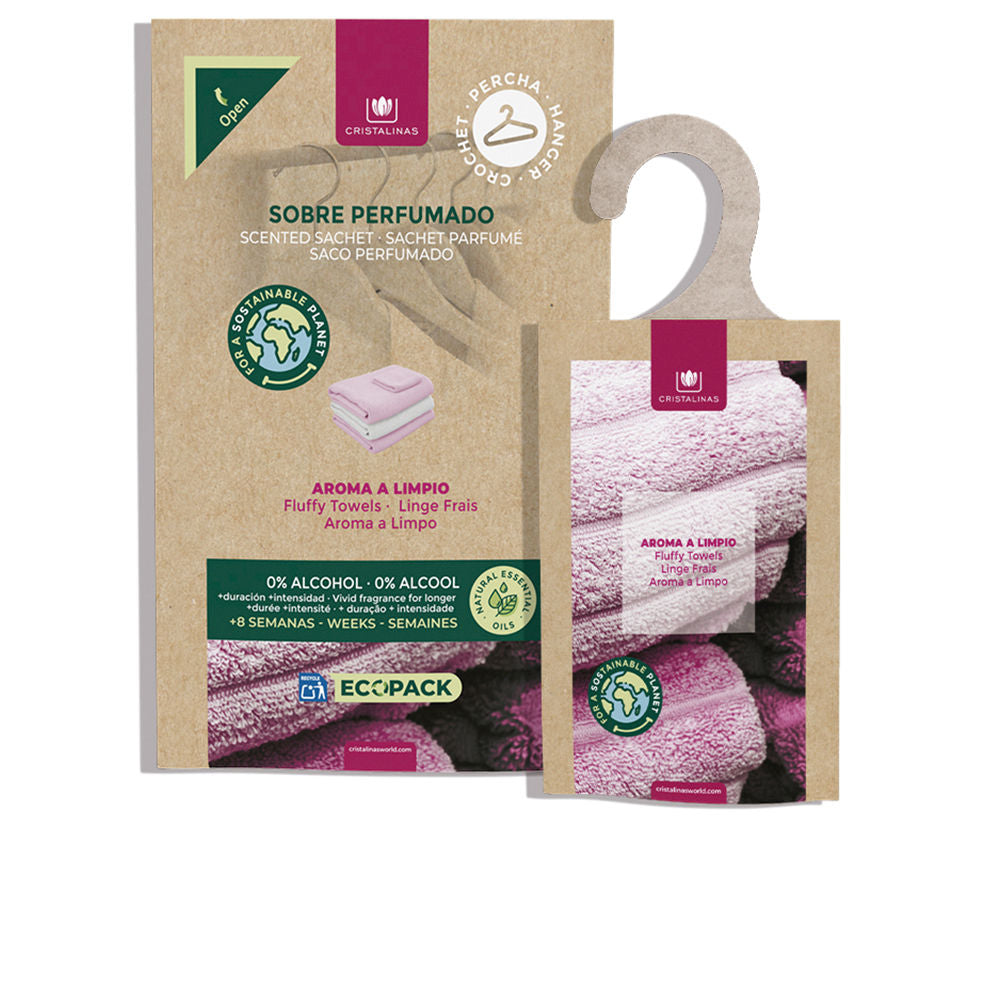 Small Ecopack cupboard air freshener cartridge labelled 'clean' for wardrobes, single unit