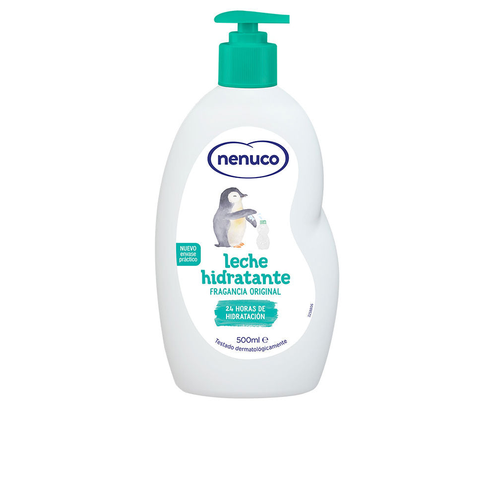 Bottle of Nenuco Moisturizing Milk with gentle citrus-herbal scent for baby skin