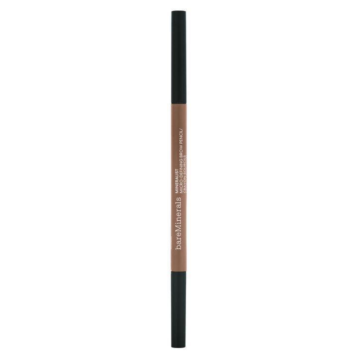 Retractable micro-tip brow pencil in Light Brunette with spoolie, mineral finish