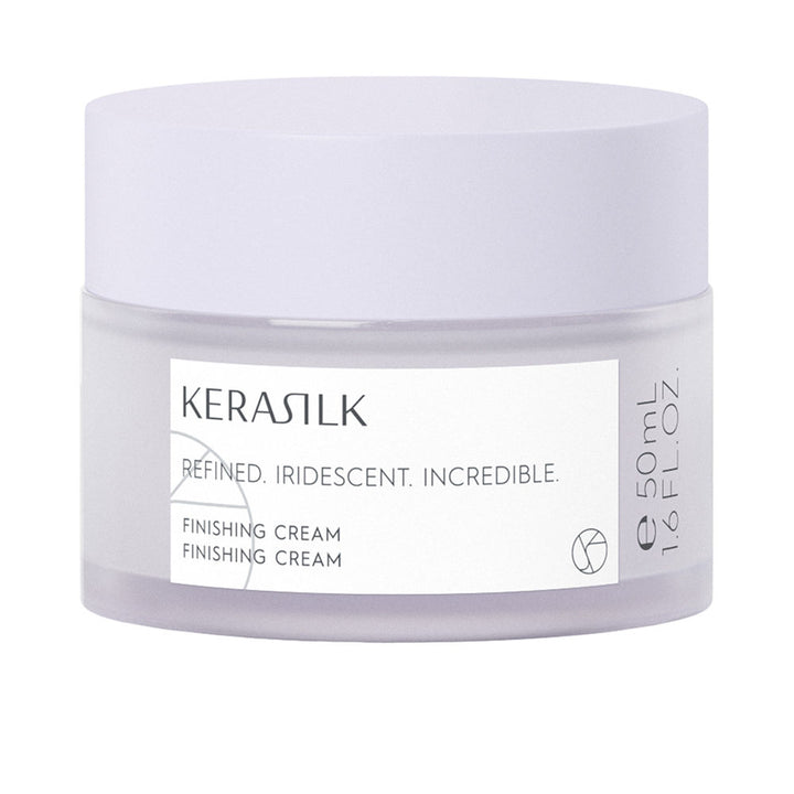 50 ml jar of lightweight finishing cream with silk and shea for shine