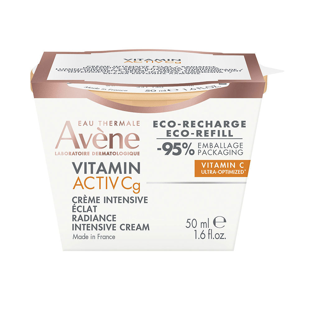 50 ml glass jar of intensive brightening face cream, refillable packaging