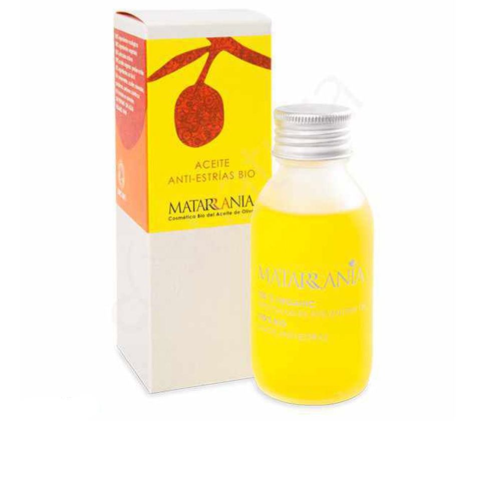 Glass bottle of golden body oil with olive and rosehip botanicals, 100 ml