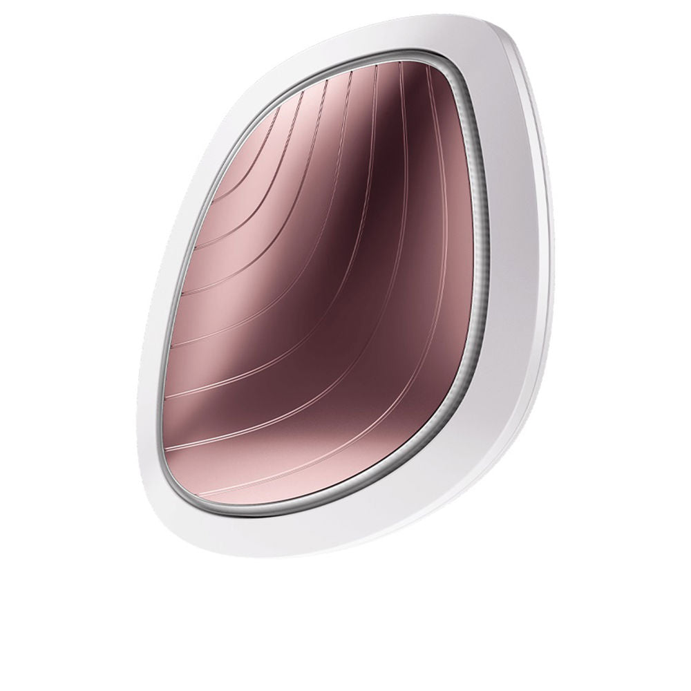 Pink smart sonic face mask with LED panels and app connectivity, Unisex device