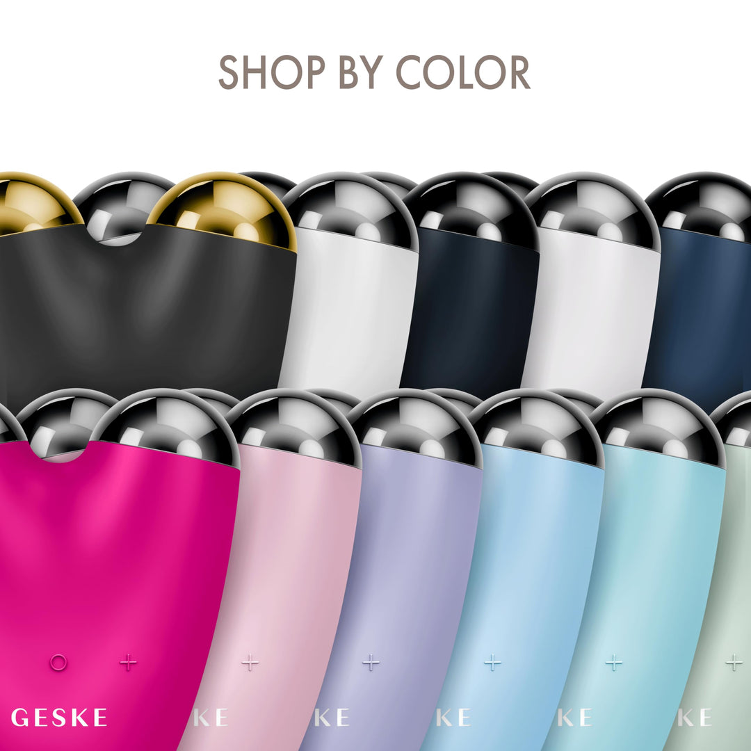 Black 6‑in‑1 microcurrent face‑lift pen with contour spheres and SmartApp guidance
