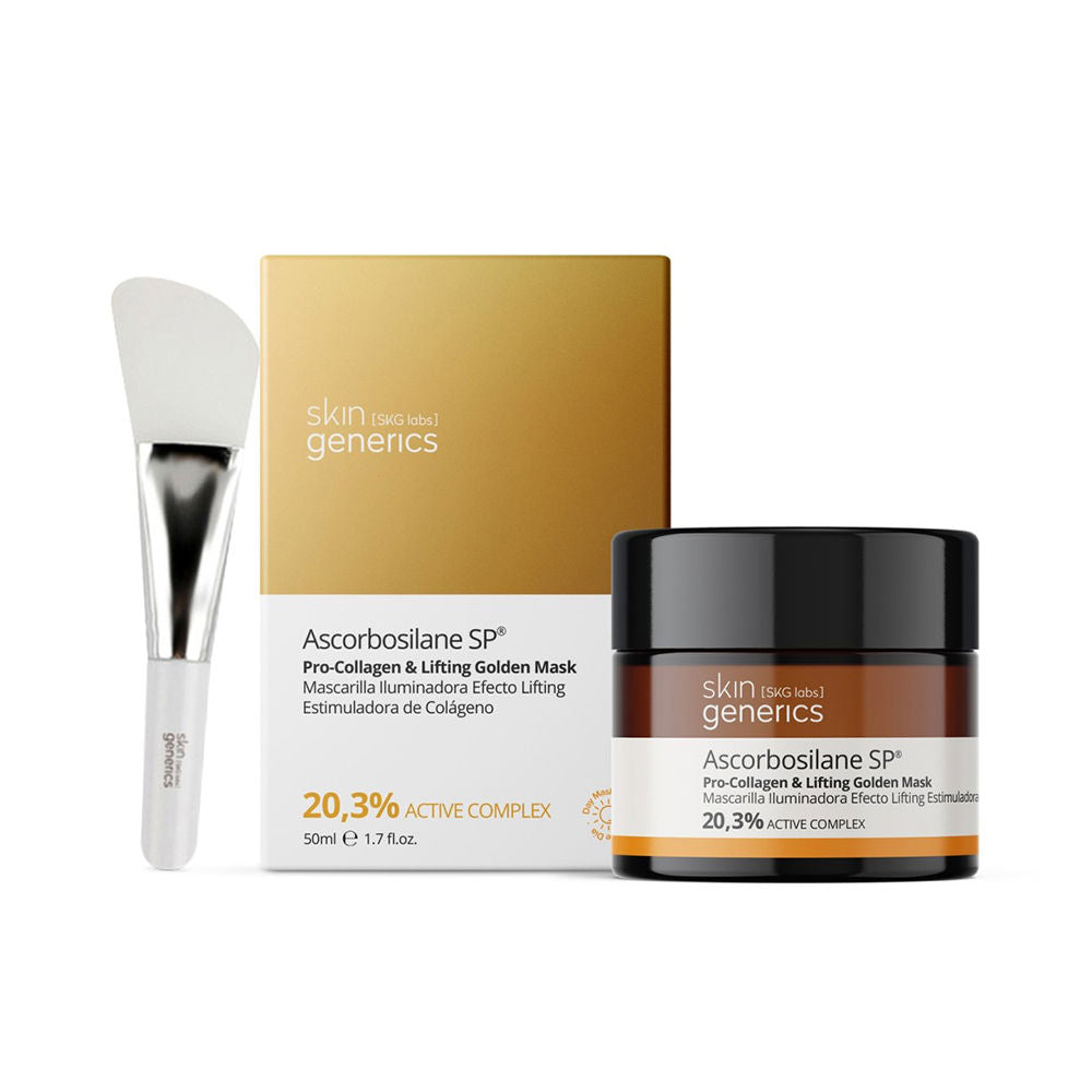 50 ml jar of brightening lifting face mask with creamy texture