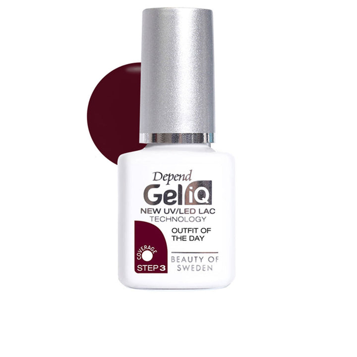5 ml semipermanent gel nail polish bottle, cream finish, beige‑to‑burgundy range