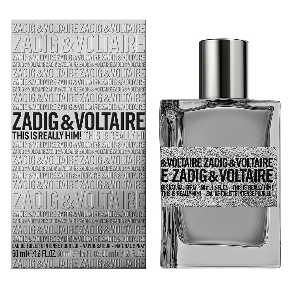 50 ml silver-toned eau de parfum bottle, woody-oriental fragrance for Man