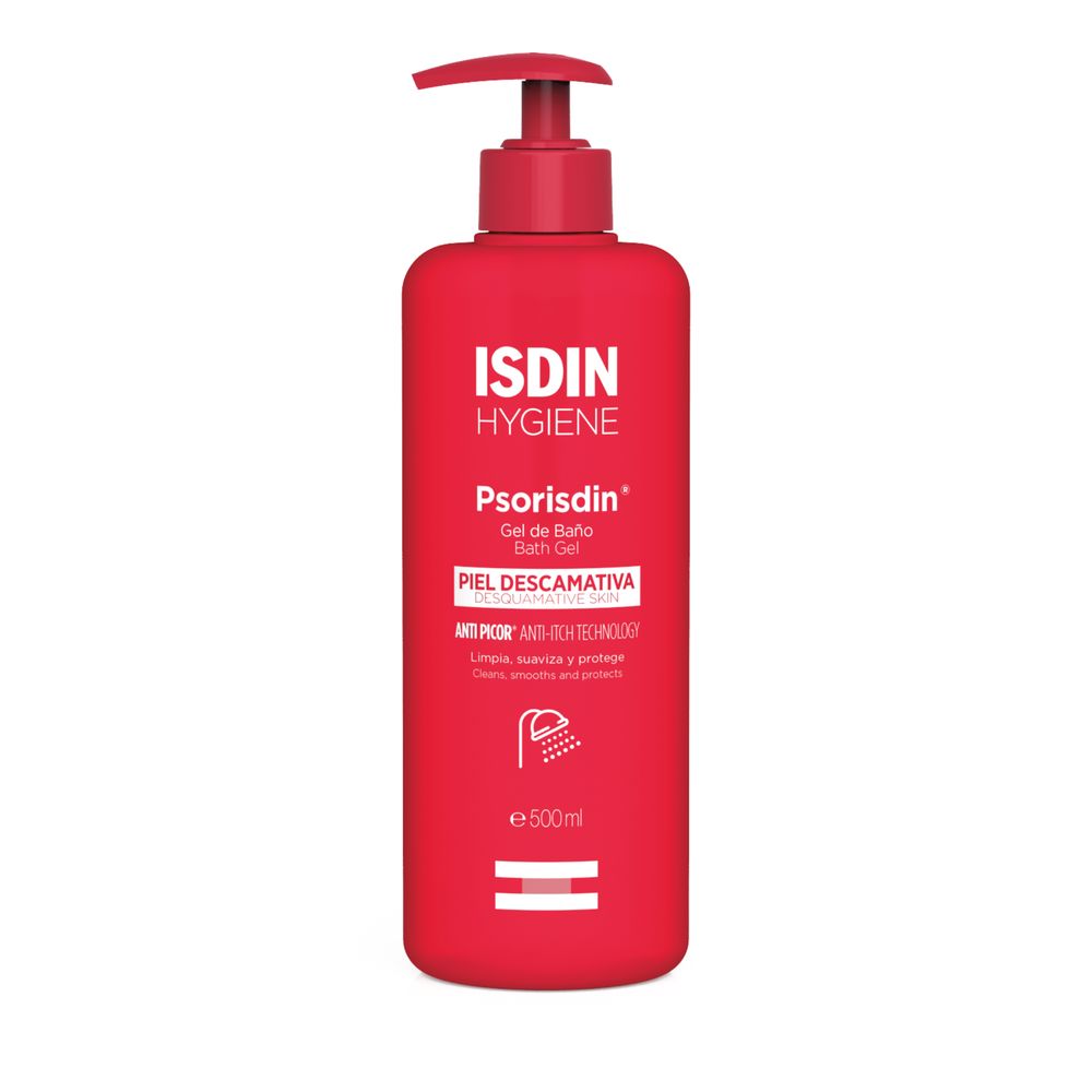 500 ml dispenser of shea-enriched shower gel for psoriasis-prone Unisex skin