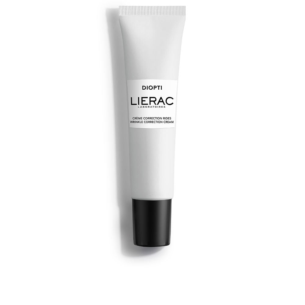 Lierac DIOPTI eye contour cream tube against a neutral background