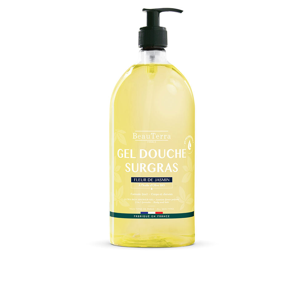 1 L bottle of jasmine oleous shower gel with olive oil extract, 2‑in‑1
