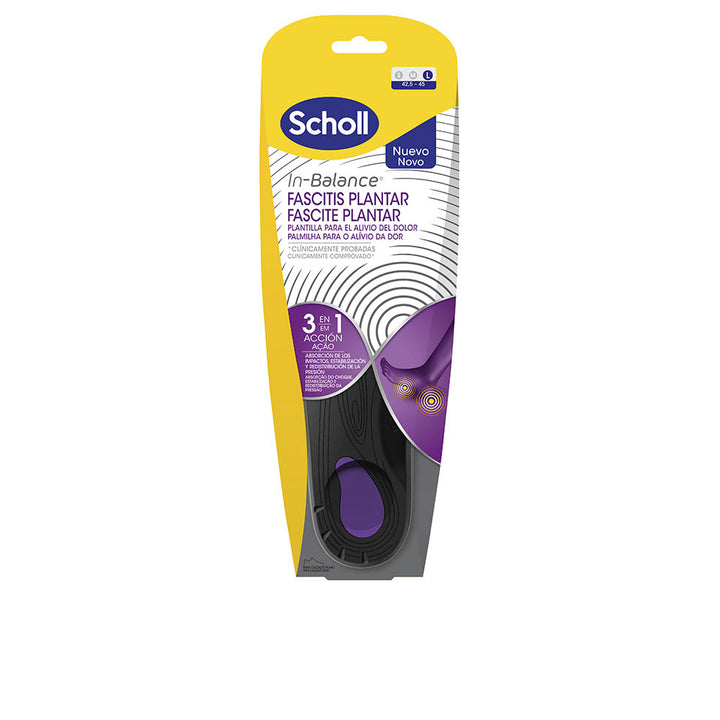 Pair of trimmable gel insoles with raised arch support, size L 42.5–45, unisex