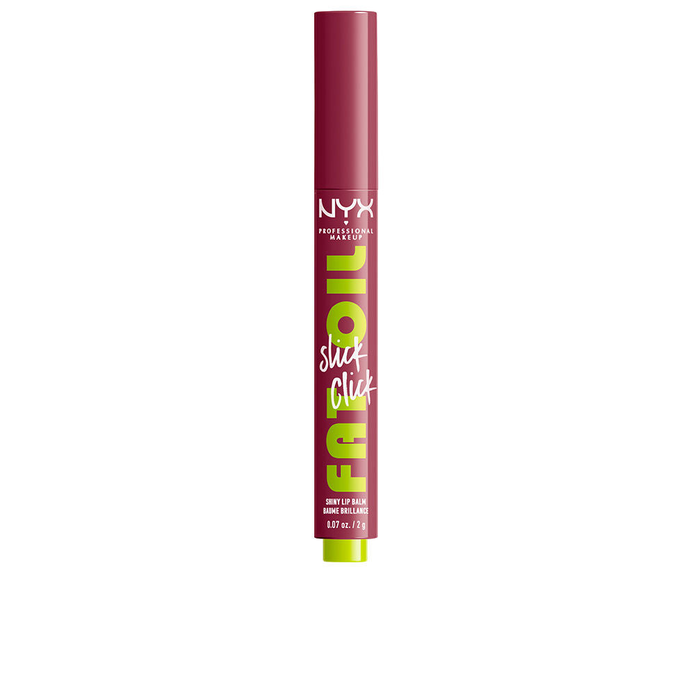 Slim click-up glossy lip balm stick, pink shade, 2 g, avocado oil formula, Unisex