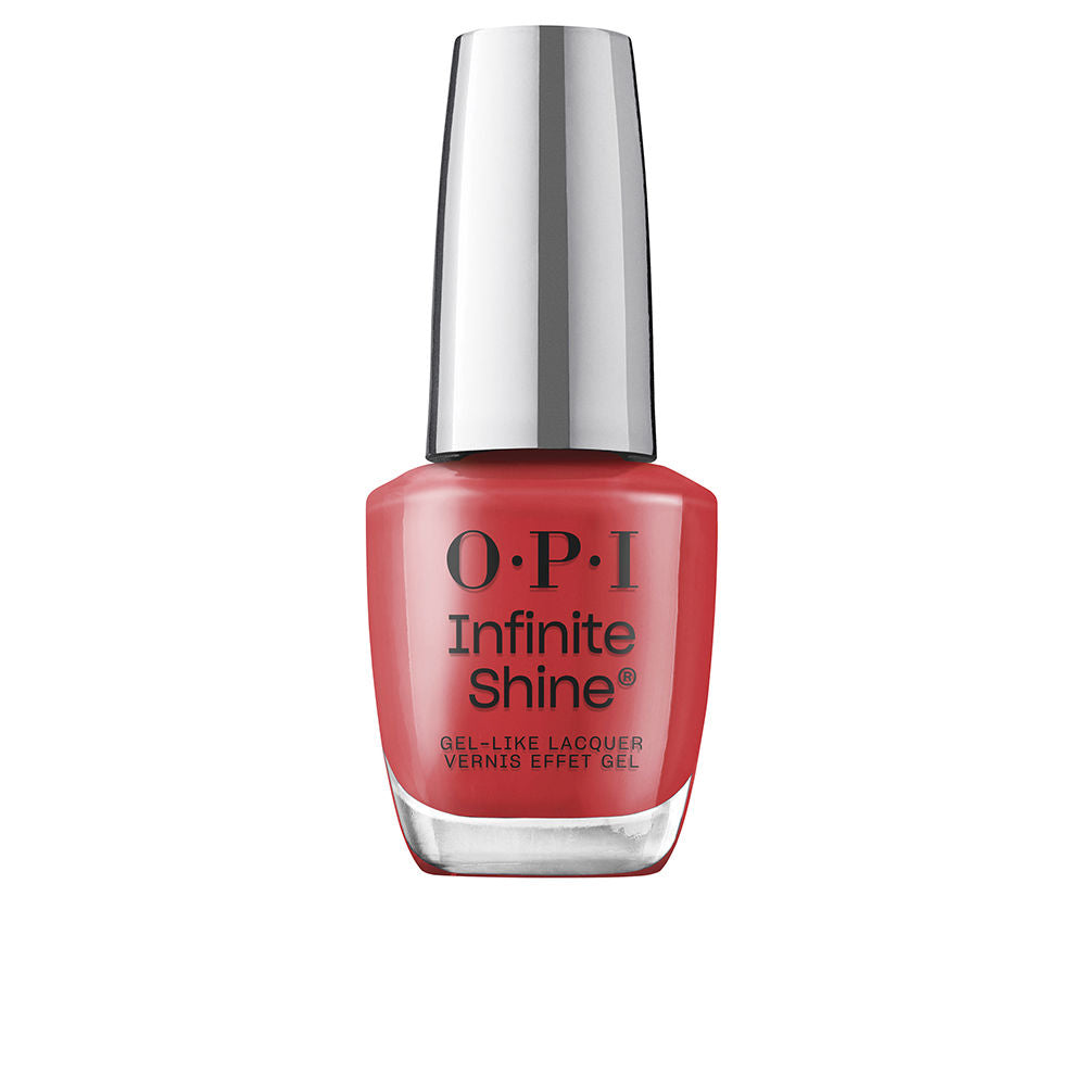 15 ml bottle of Cajun Shrimp red nail polish with Pro Wide brush visible