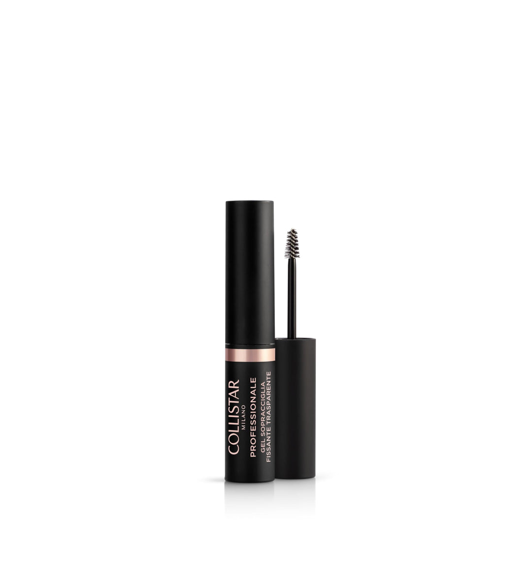 Clear Collistar brow-fixing gel with slim textured applicator for laminated brows