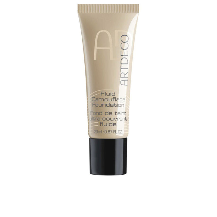 Tube of Fluid Camouflage matte liquid foundation, shade 08 Neutral Cashmere, 20 ml