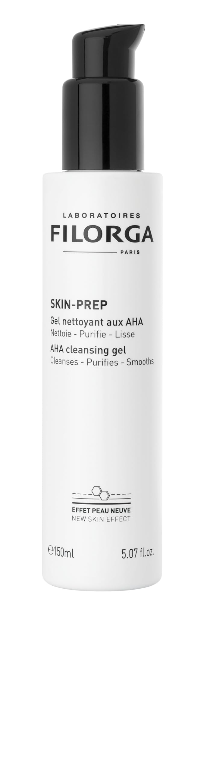 Laboratoires Filorga Clear AHA cleansing gel in soft-squeeze tube, lightweight texture for combination to oily skin