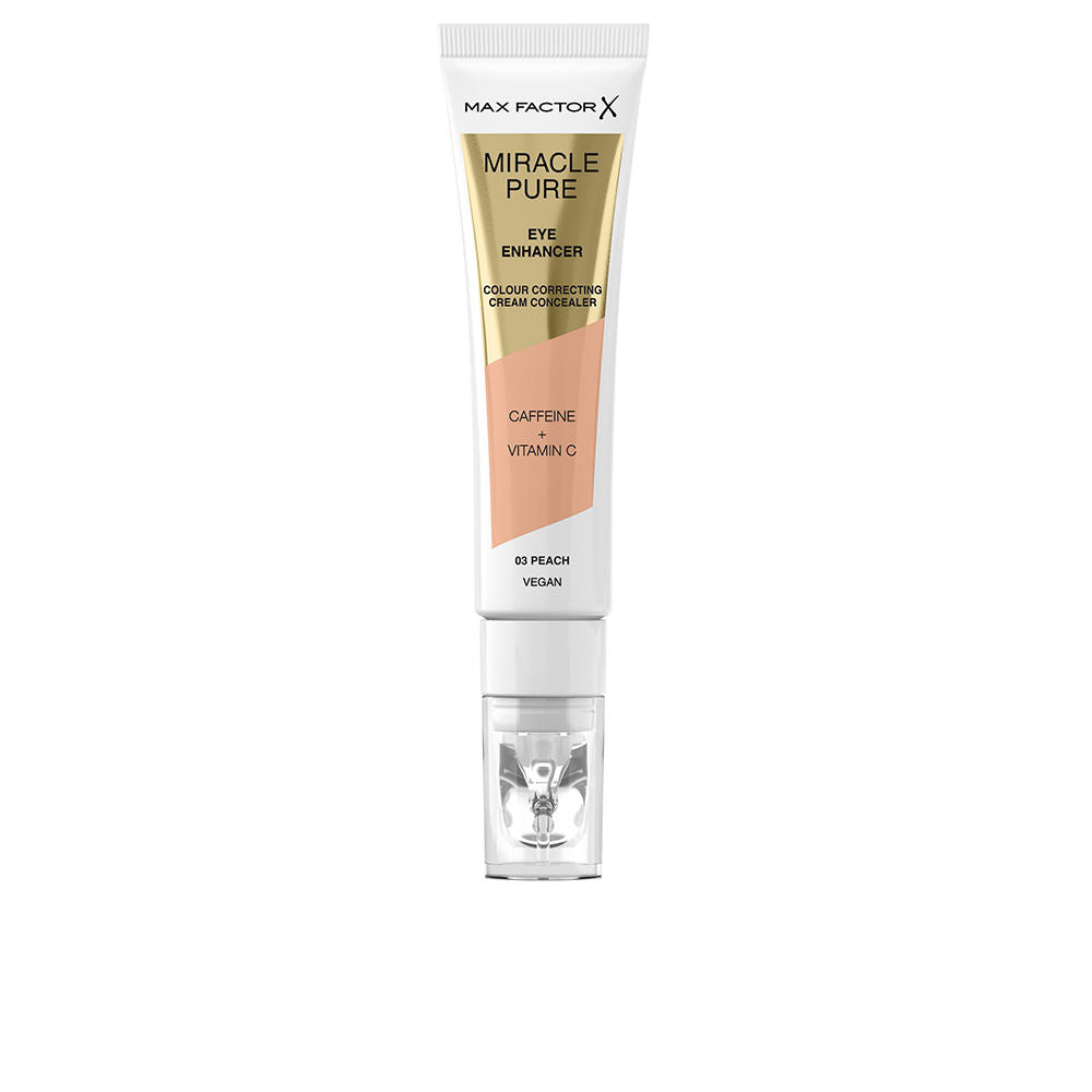 10 ml tube of peach-tinted eye corrector cream with massage applicator