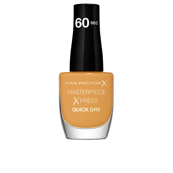 8 ml cream nail polish bottle in tan enhancer shade, high‑gloss finish
