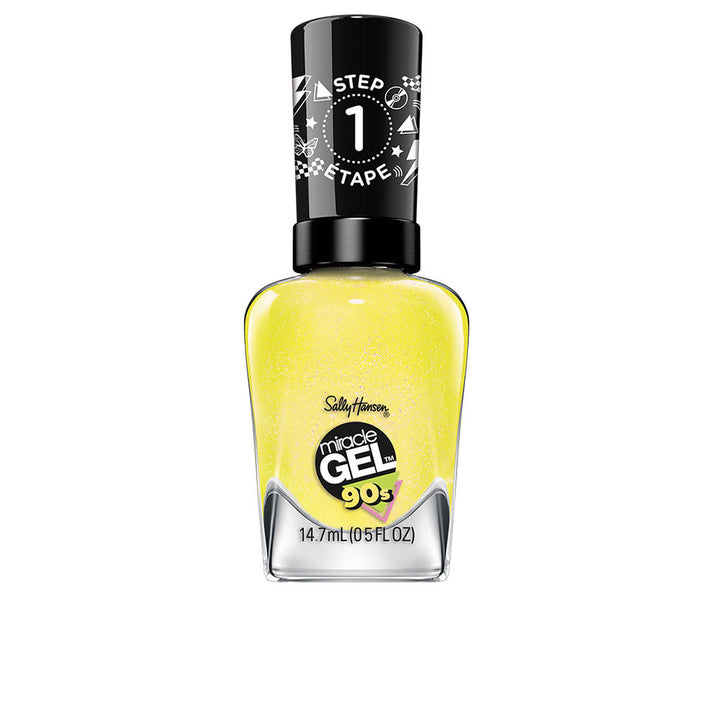 Bottle of vibrant yellow, high-shine gel-effect nail polish, 14.7 ml