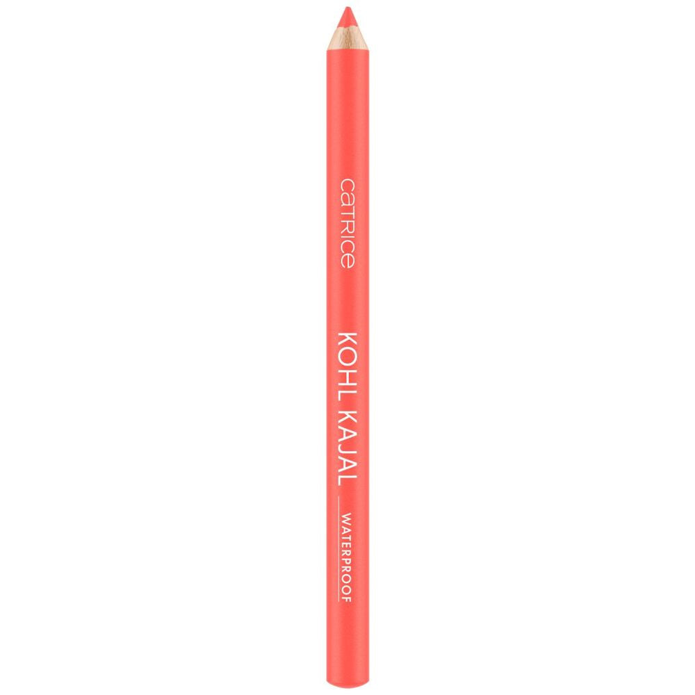 Wooden kohl kajal eyeliner pencil in red‑coral, 0.78 g, waterproof