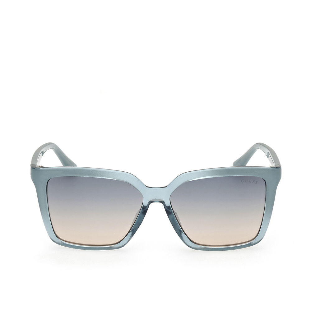 Guess Light blue plastic square sunglasses with thick frame, gradient lenses, slightly curved temples