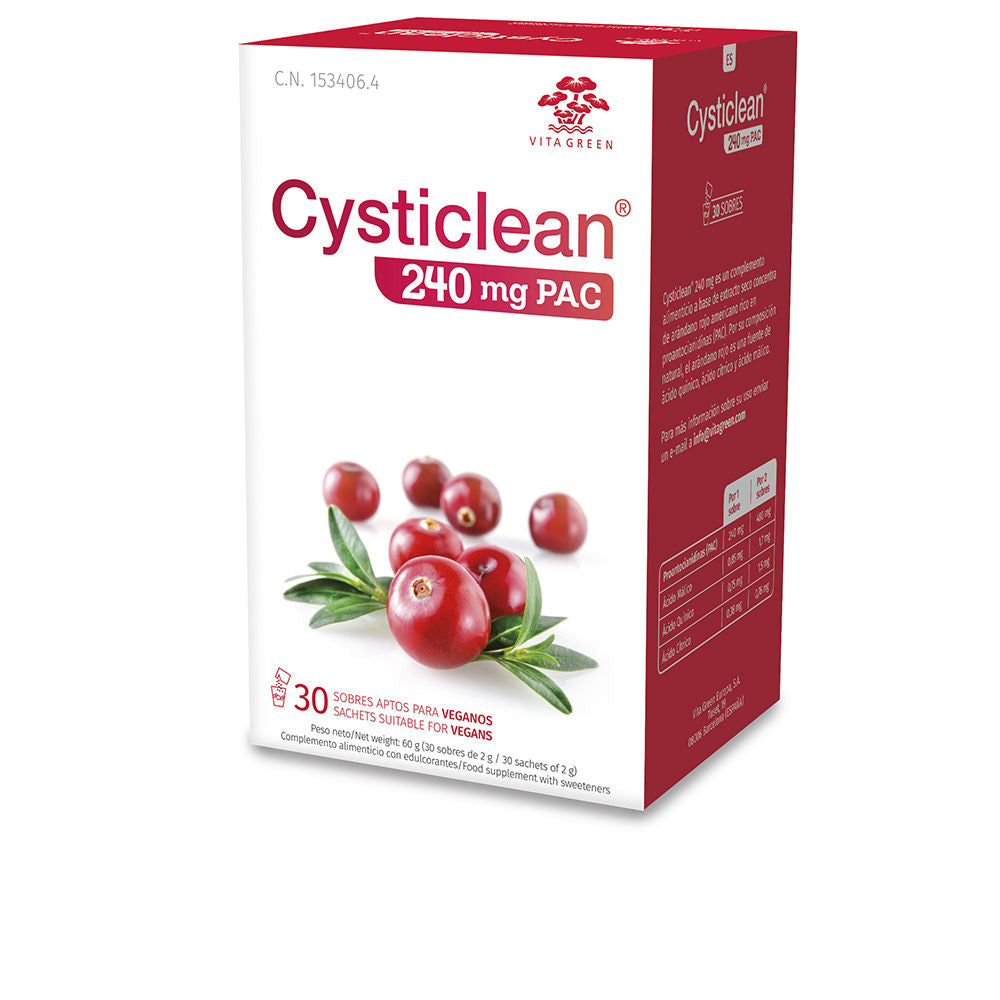 Cysticlean Classic cranberry supplement packets and capsules for urinary health