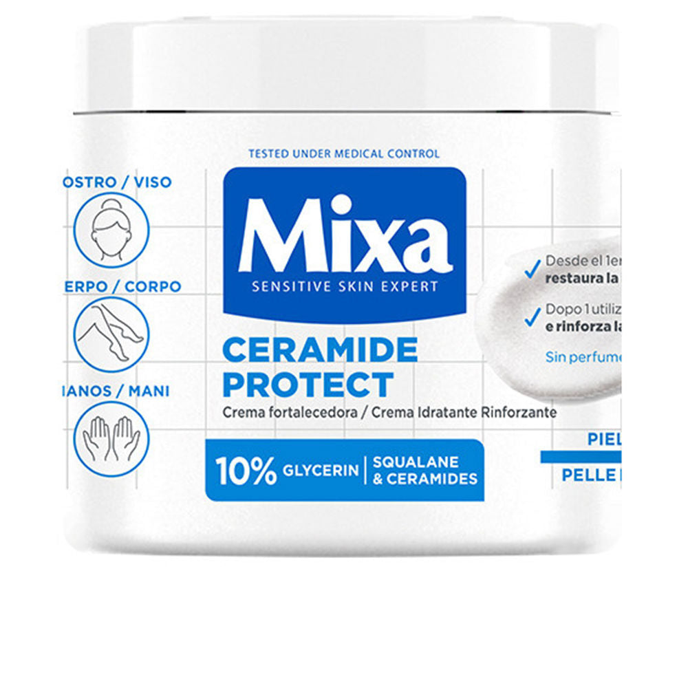 Jar of Mixa Ceramide Protect cream for extremely dry, sensitive skin