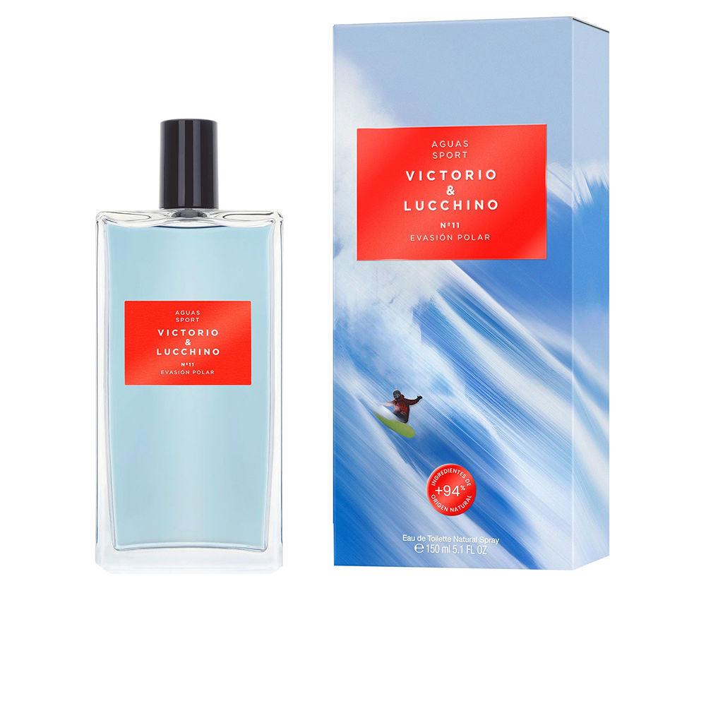 150 ml aqua-coloured eau de toilette spray bottle with FSC box for Man