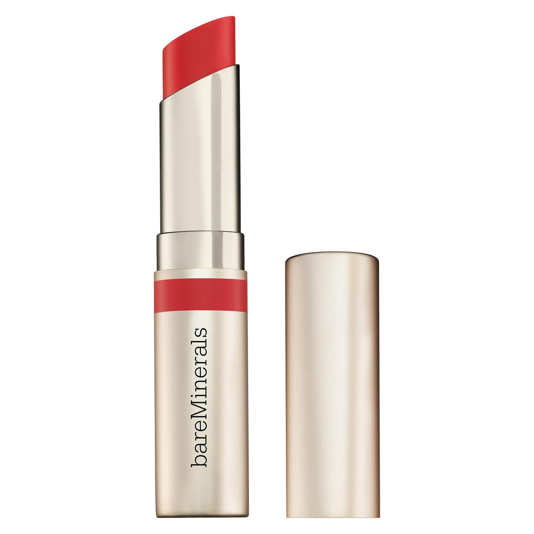 Glossy red lip gloss tube with wand, 2.3 g, juicy finish