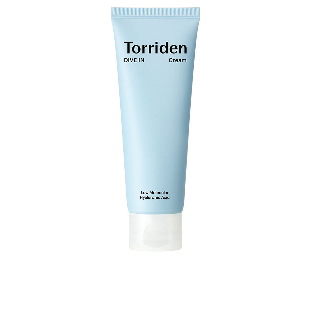 Torriden DIVE‑IN Soothing Cream jar; lightweight hydrating gel-cream for soft, soothed skin