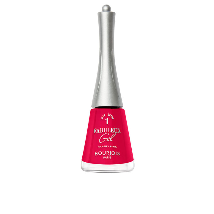 9 ml pink gel-effect nail polish with wide panoramic brush, glossy finish
