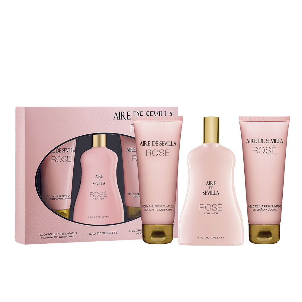 Tall glass bottle of rose and orange blossom eau de toilette, floral-woody fragrance for Women
