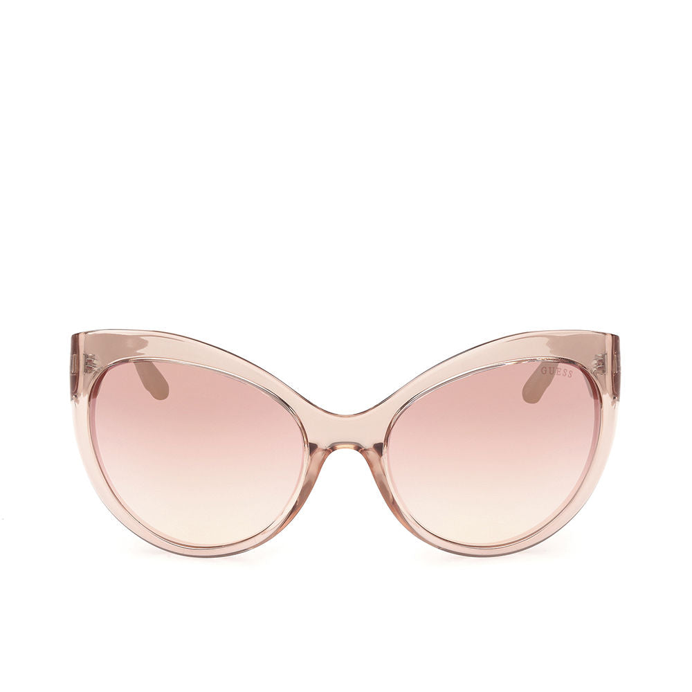 Butterfly-shaped pink and beige injected-frame sunglasses, 61 mm lenses, 20 mm bridge